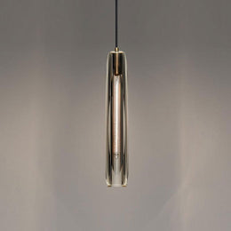 Cano Smoked Crystal Pendant Light — Burnished Brass & Smoke