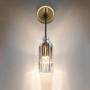 Chapt Crystal Shade Wall Sconce — Brass & Clear Crystal