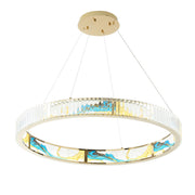 Colorful Crystal Round Chandelier — Round