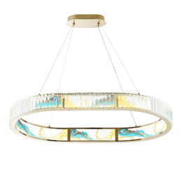 Colorful Crystal Squoval Chandelier — Squoval