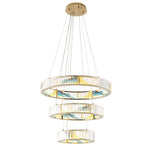Colorful Crystal Three-Tier Round Chandelier — Three Tier Round
