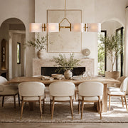 Dessay Eight-Light Silk Shade Linear Chandelier