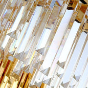 Enoch Gold Crystal Flush Mount Chandelier