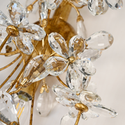 Fiore Crystal Flower Two-Light Wall Sconce