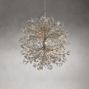 Fiore Eight-Light Round Crystal Chandelier — Silver