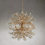 Fiore Eight-Light Round Crystal Chandelier — Gold