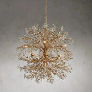 Fiore Eight-Light Round Crystal Chandelier — Gold