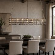 La Cage Silver Crystal Rectangular Chandelier