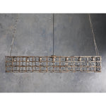 La Cage Silver Crystal Rectangular Chandelier — 50