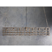 La Cage Silver Crystal Rectangular Chandelier — 50