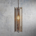 Laila Antiqued Glass Pendant — Single Pendant