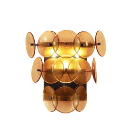 Loren wall sconce with Amber glass discs