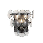 Loren wall sconce with Clear glass discs