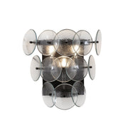 Loren wall sconce with Clear glass discs
