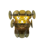 Loren wall sconce with Green glass discs