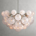 Mandoza Bubble Glass Chandelier — 37 Lights / Nickel