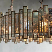 Marrakesh Antiqued Glass Round Chandelier
