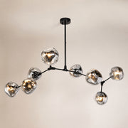 Veyra Eight-Light Matte Black Chandelier