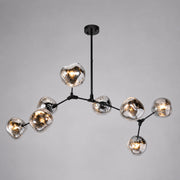 Veyra Eight-Light Matte Black Chandelier