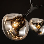 Veyra Eight-Light Matte Black Chandelier