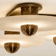 Median Alabaster 3-Disc Flush Mount