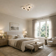 Median Alabaster 3-Disc Flush Mount