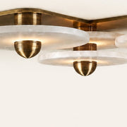 Median Alabaster 4-Disc Flush Mount