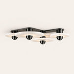 Median Alabaster 4-Disc Flush Mount in Bronze