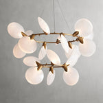 Petal Two-Tier Halo Chandelier — 18 Lights / Brass