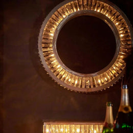 Prism Halo Flush Mount Chandelier — 18