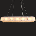 Maris Two-Tier Alabaster Oval Chandelier - 53