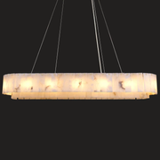 Maris Two-Tier Alabaster Oval Chandelier - 53