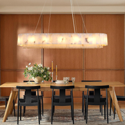 Maris Two-Tier Alabaster Oval Chandelier