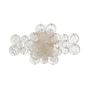 Cloud Disc Glass Wall Sconce - Chrome