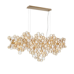 Trento 55-inch linear chandelier in Brass finish