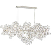 Trento 55-inch linear chandelier in Chrome finish