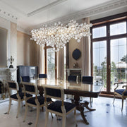 Trento 55-Inch Clustered Glass Linear Chandelier