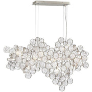 Trento linear chandelier in Chrome finish